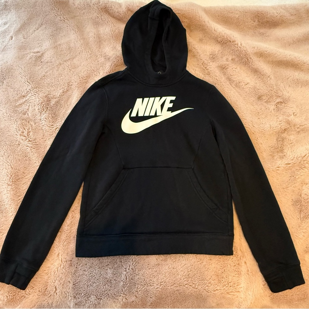 Nike Black Hoodie with White Logo
